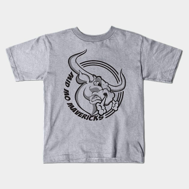 Mavericks Grayscale Logo 2 Kids T-Shirt by MavSales